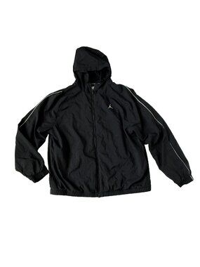 Air Jordan Sport Mens XXL Windbreaker Black Jacket Nike Zip IB2241-010 2XL Hood